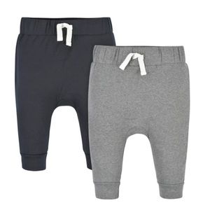 2-Pack Baby Neutral Comfy Stretch Gray and Black Pants. Newborn, NWT
